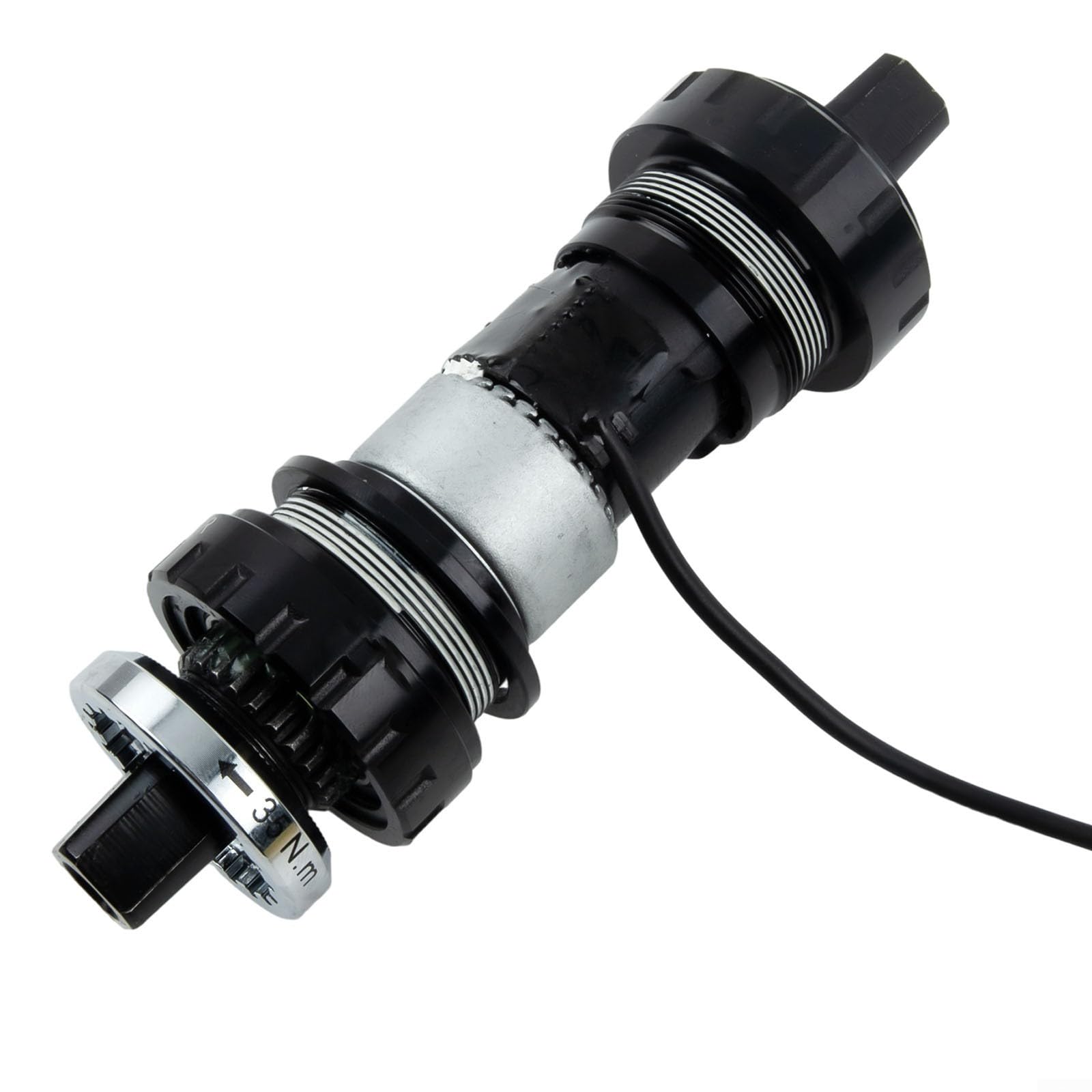 Eawfgtuw Elektrisches Fahrrad-Drehmomentsensor für Mittelmotor, 73 mm, Tretlager, Mittelachse, Power-Assist-Sensor, Stahl, 6-poliges Kabel, 148 mm