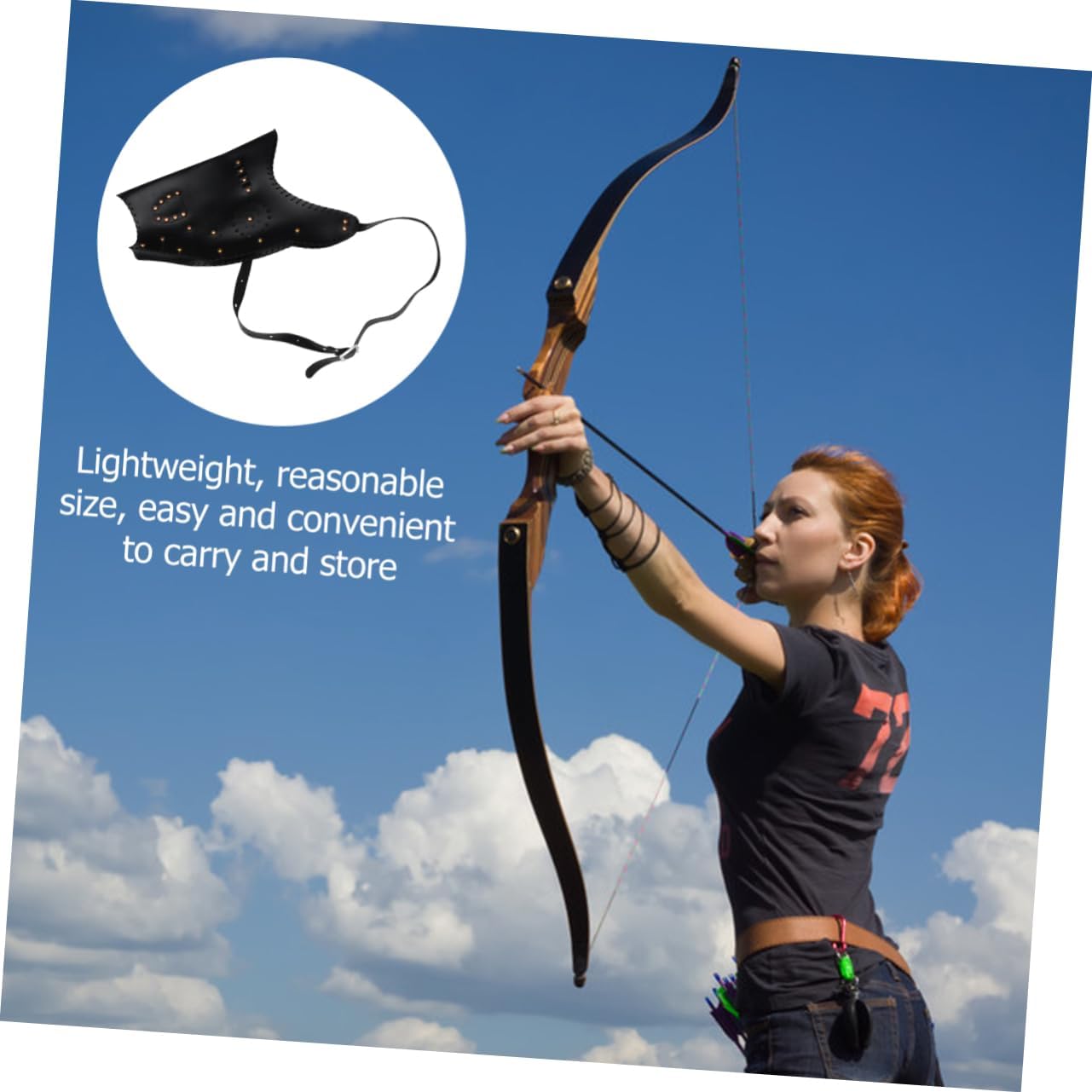 VANZACK Archery Leather Pouch Bows Bag Handmade Bow Sleeve Black | Lightweight Carry Option, Easy Storage Design, Reliable Build, Traditional Outdoor Shooting Use