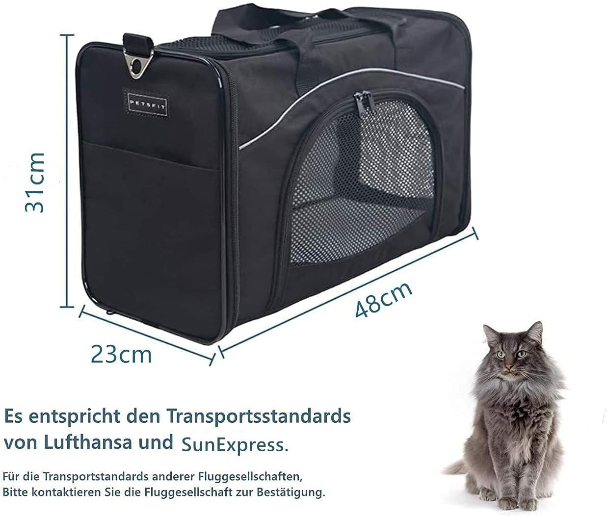 lufthansa pet carrier dimensions