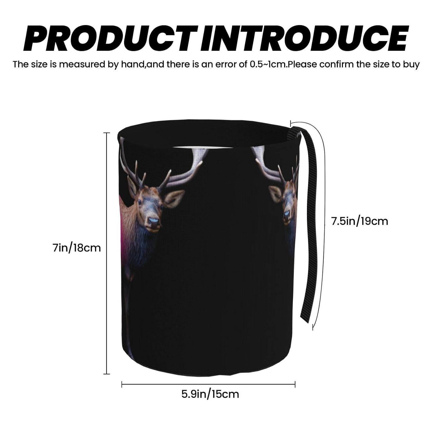 Colored elk Portable car Trash can, Practical car Storage Bucket, Practical, Convenient and Foldable, a Must-Have for Cars. image 3