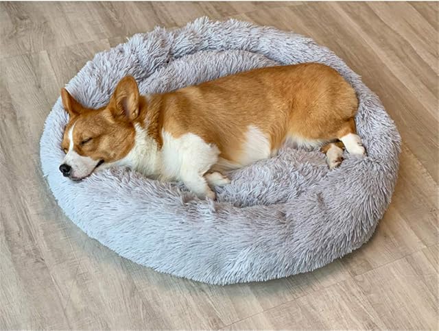 Foto 5 de 8 de POPOTI Extra Large Dog Beds Sofa,Deluxe Fluffy Washable Round Dog Pillow Cat Cushion Pet Bed for Cat and Dog…