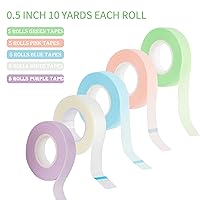 Vista 6 de 25 cintas de extensión de pestañas, cinta adhesiva de tela para pestañas, cinta médica de microporos transpirable para suministros individuales