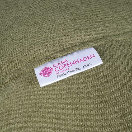 Image of Casa Copenhagen Premium Designer Fabric Bean Bag Chair, Filled with Beans | Capacity: Upto 7 Ft Height, 200 KG Weight | 4XL | Green