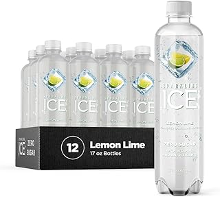 Sparkling Ice, Lemon Lime Sparkling Water, Zero Sugar Flavored Water, with Vitamins and Antioxidants, Low Calorie Beverag...