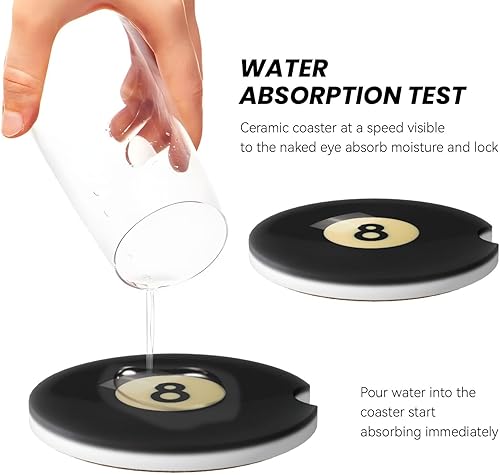 Miniatura 2 de Posavasos de automóvil para portavasos de automóvil, paquete de 2 unidades, de cerámica absorbente, antideslizante, accesorios universales