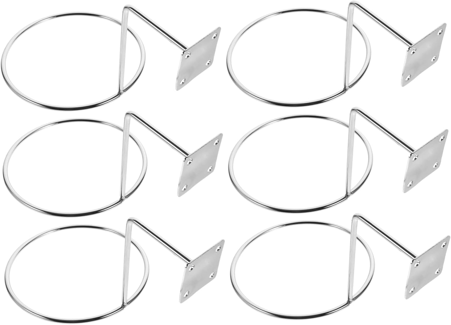 balacoo 6Pcs Wall Mount Basketball Holder Racks Durable Display Stands for Basketballs Footballs Easy Installation for Home Shop Exhibition Use