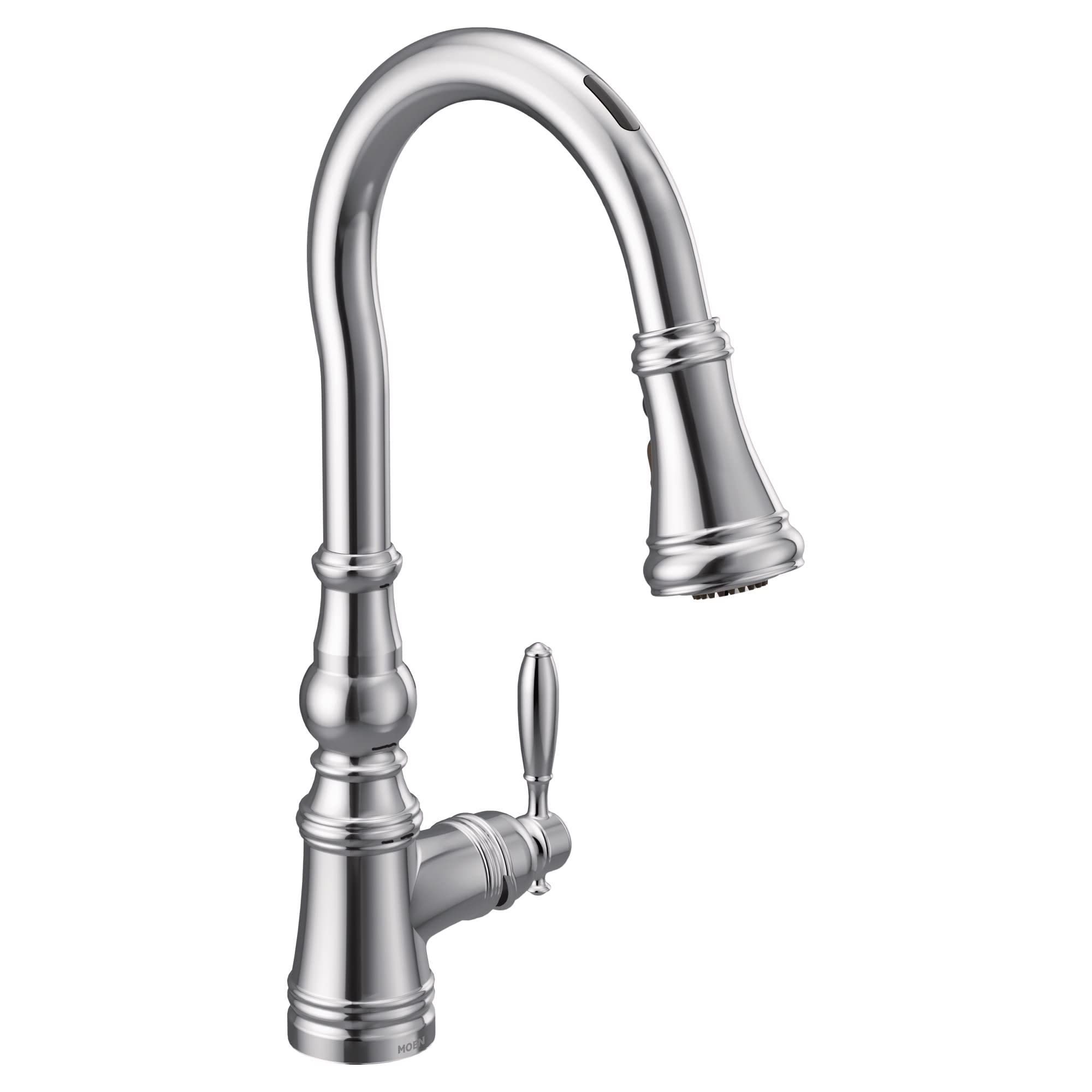 Moen Weymouth Chrome Smart Faucet Touchless Pull-Down Sprayer Kitchen Faucet with Voice and Motion Control, S73004EV2C