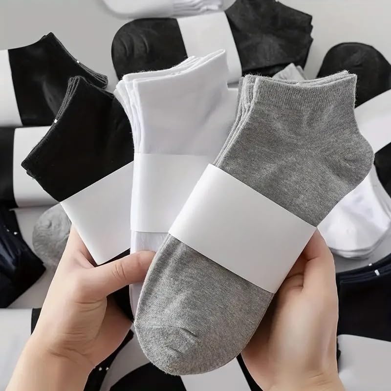 Short Socks Suitable for Men and Women, Sweat Wicking and Odor Proof, Suitable for Daily Wear (10 Pairs,No Box)2