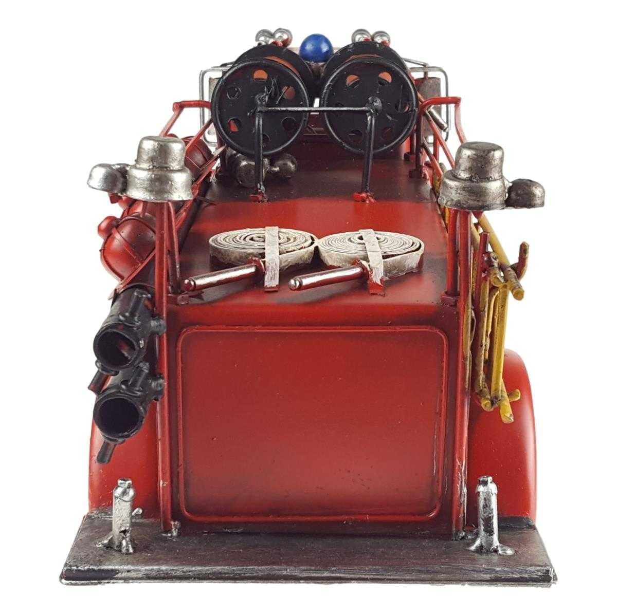 Blechmodell Blechauto Modellauto Feuerwehrwagen Feuerwehrauto Antik-Stil Eisen rot L 51,1 cm