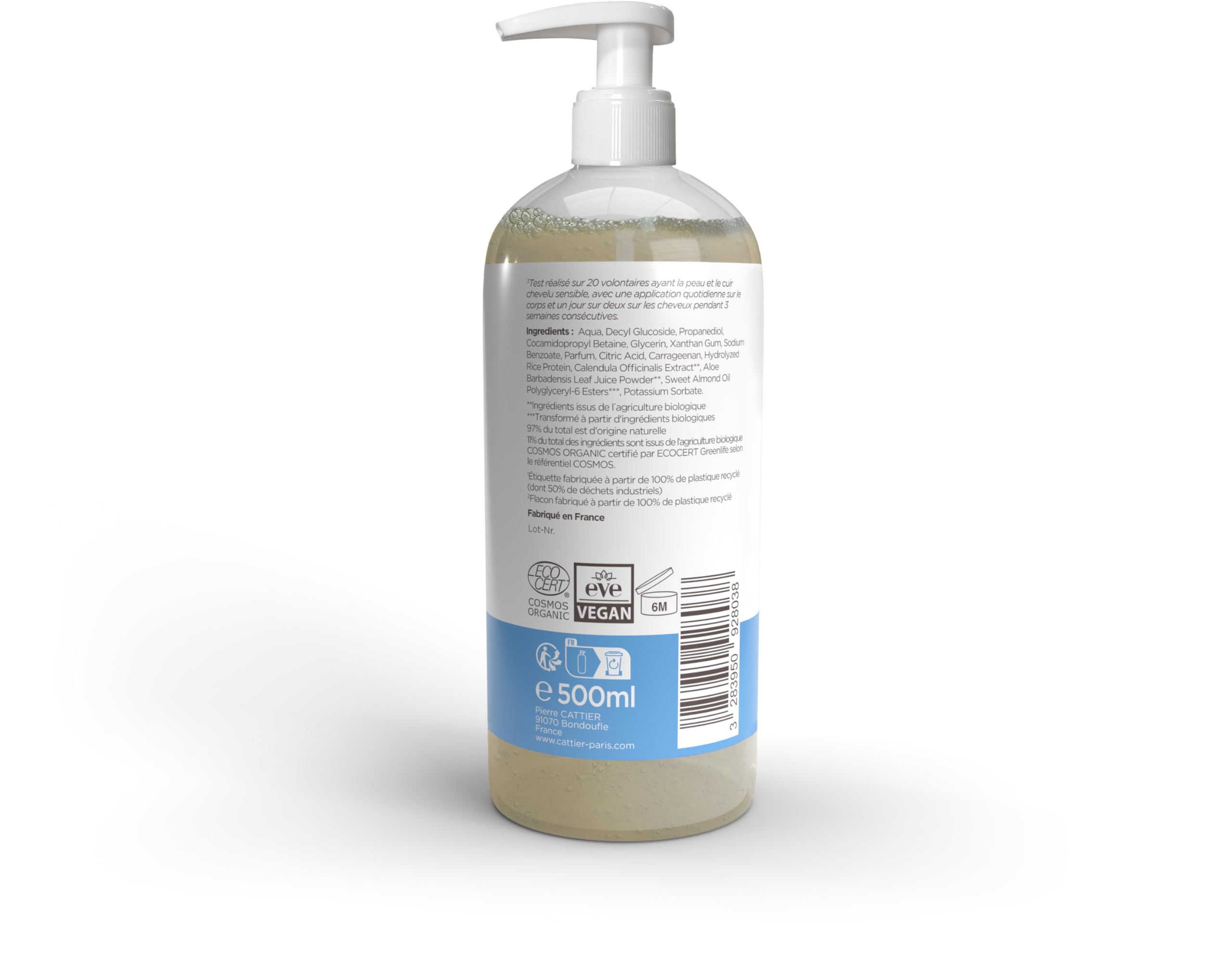 Cattier bébé gel lavant doux 500ml