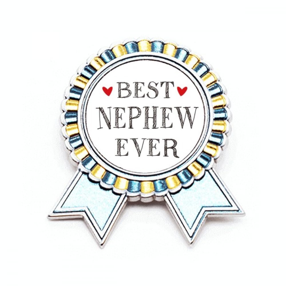 Broche Best neveu ever en métal taille M pour accessoire de mode - 4