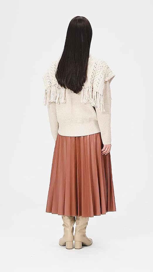 【美品】[リリーブラウン]フリンジケーブルプルオーバー  LWNT215082 美品】[リリーブラウン]フリンジケーブルプルオーバー