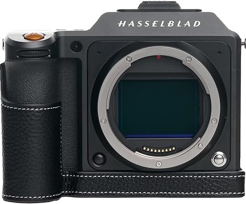 Zakao X2D 100C Étui en cuir véritable fait à la main pour appareil photo Hasselblad X2D 100C Ouverture par le bas avec dragonne, Noir , Trousse de beauté