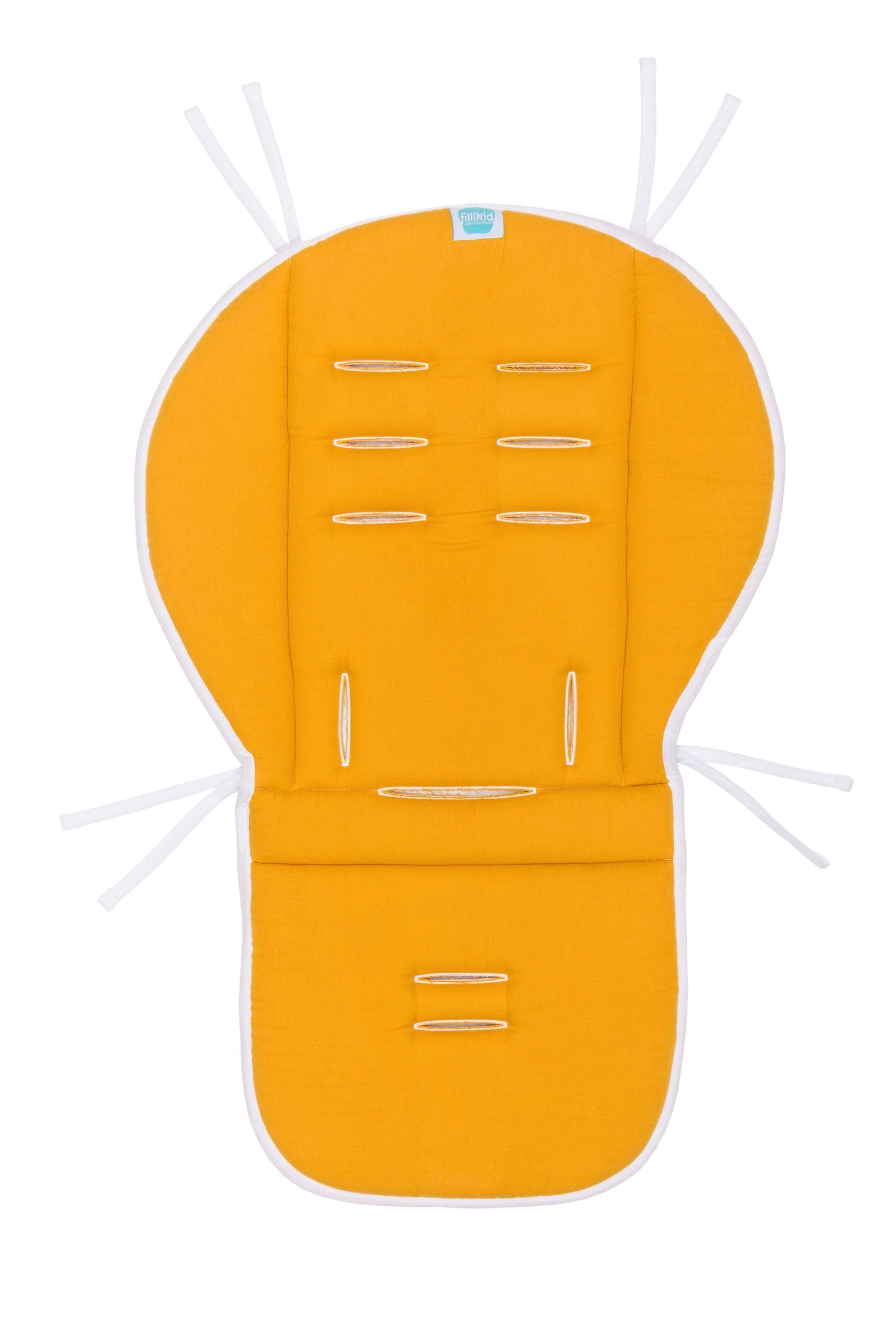 Fillikid Wendeauflage Muslin 48x74 cm Exklusiv | Baby Sitzeinlage 100% Baumwolle waschbar | Universal Kinderwagen Einlage für Buggy Kinderwagen Sportwagen | Schonauflage Atmungsaktiv