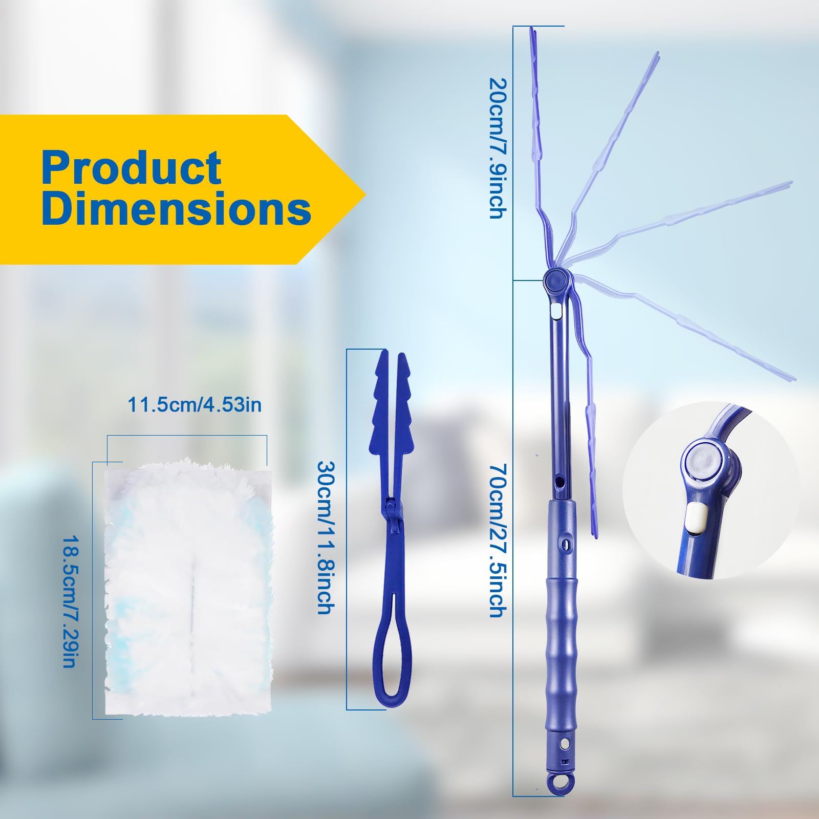 BEPER C203PUL004 - Attrape Et Retient, Kit De Dépoussiérage, 1 Plumeau Et 15 Recharges, Plumeau Poussière, Attrape-Poussière Et Retient La Poussière