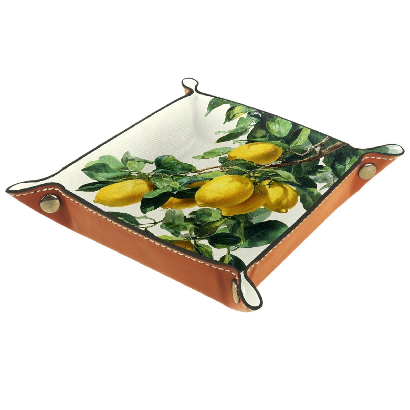 VAPOKF Lemon Dice Tray, Folding Microfiber Leather Dice Holder for Dungeons and Dragons RPG Dice Gaming D&D and Other Table Games