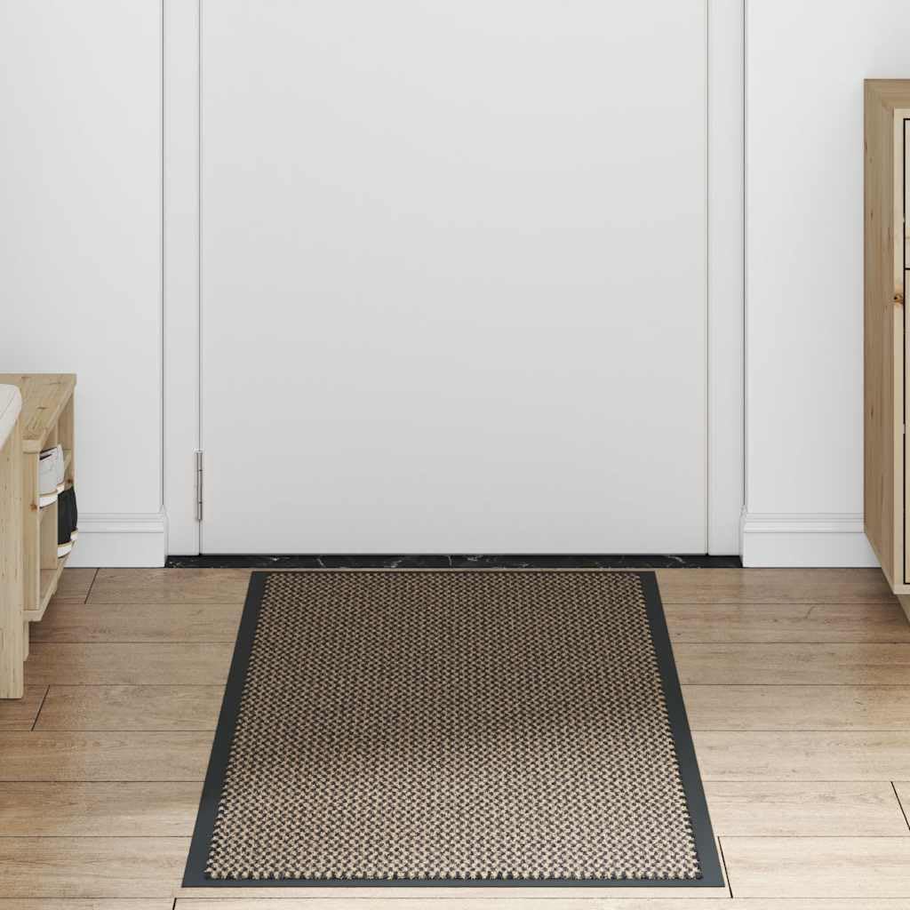 Felpudo marrón 60 x 180 cm para entrada, alfombrilla antideslizante con absorción de agua y polvo, alfombrilla de suelo resistente para interior y exterior, lavable