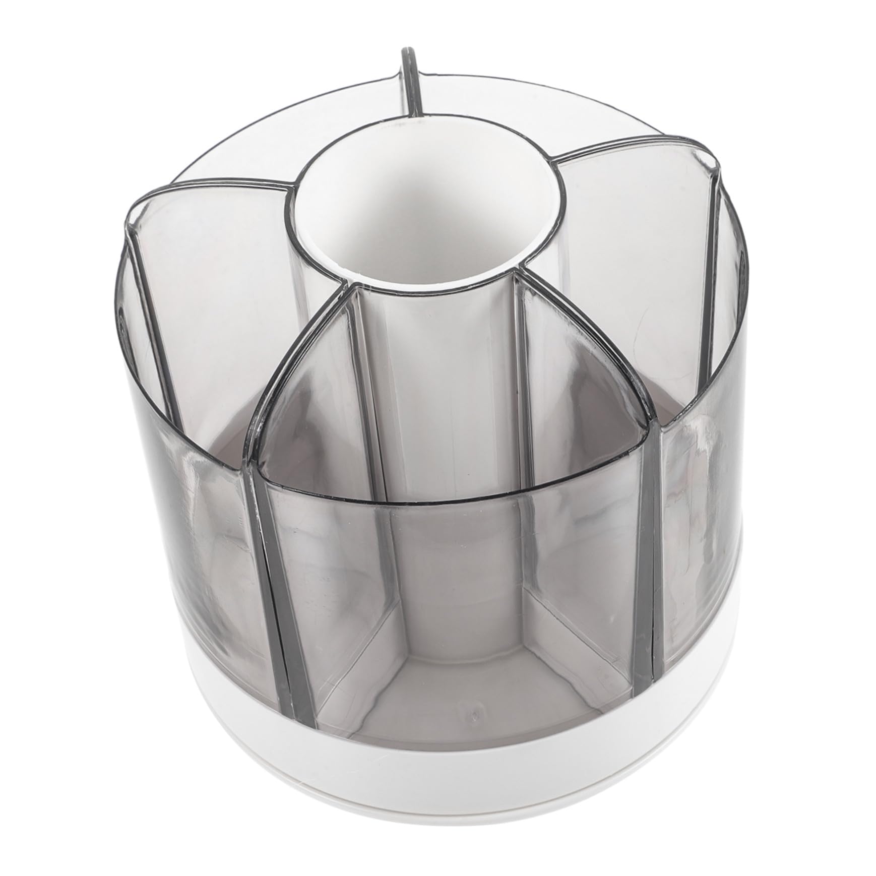 Support rotatif pour stylos plastique blanc idéal pour trier les fournitures et pinceaux éparpillés