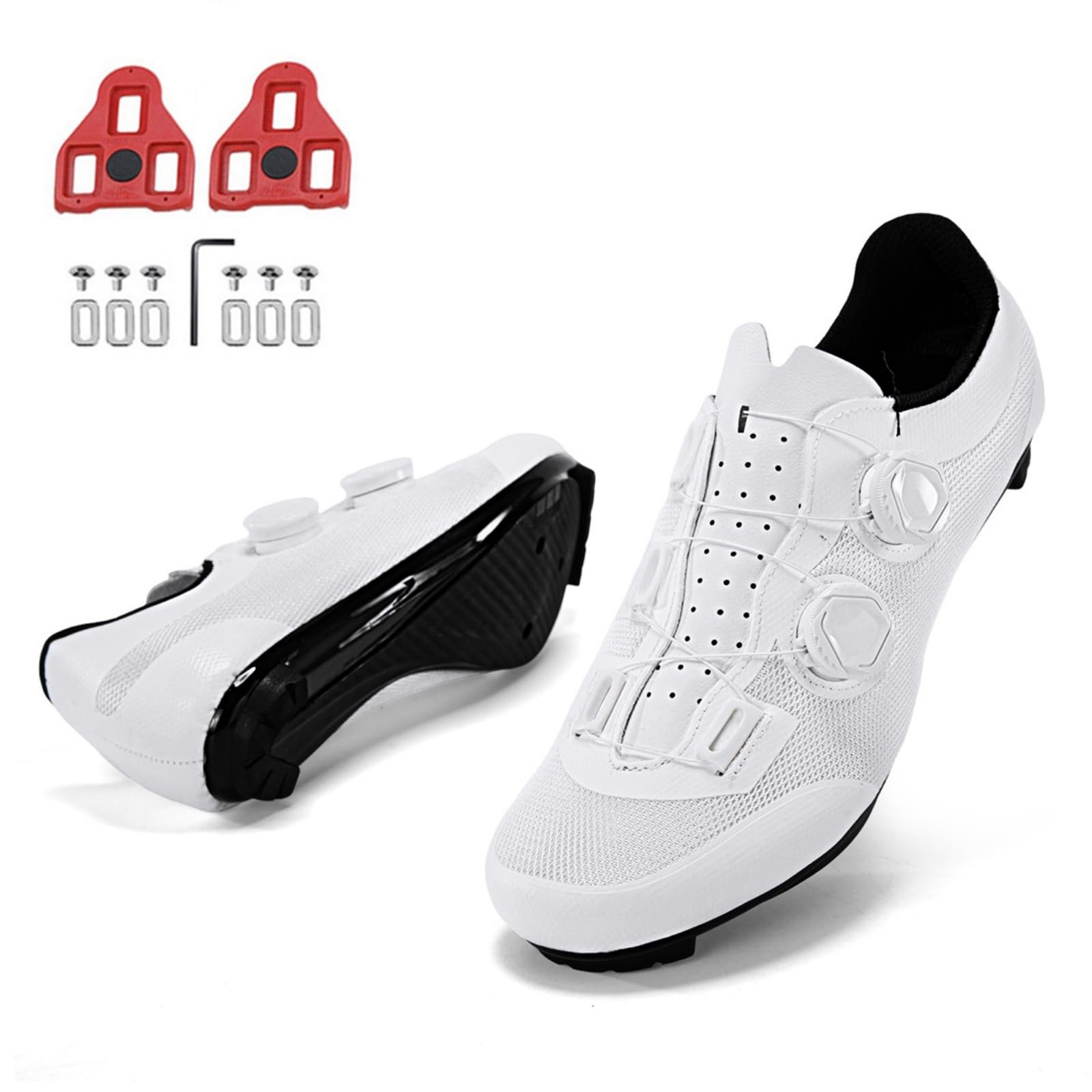 JiuQing Zapatos Unisex Ciclismo Carretera Compatibles con Bici Spin Peloton