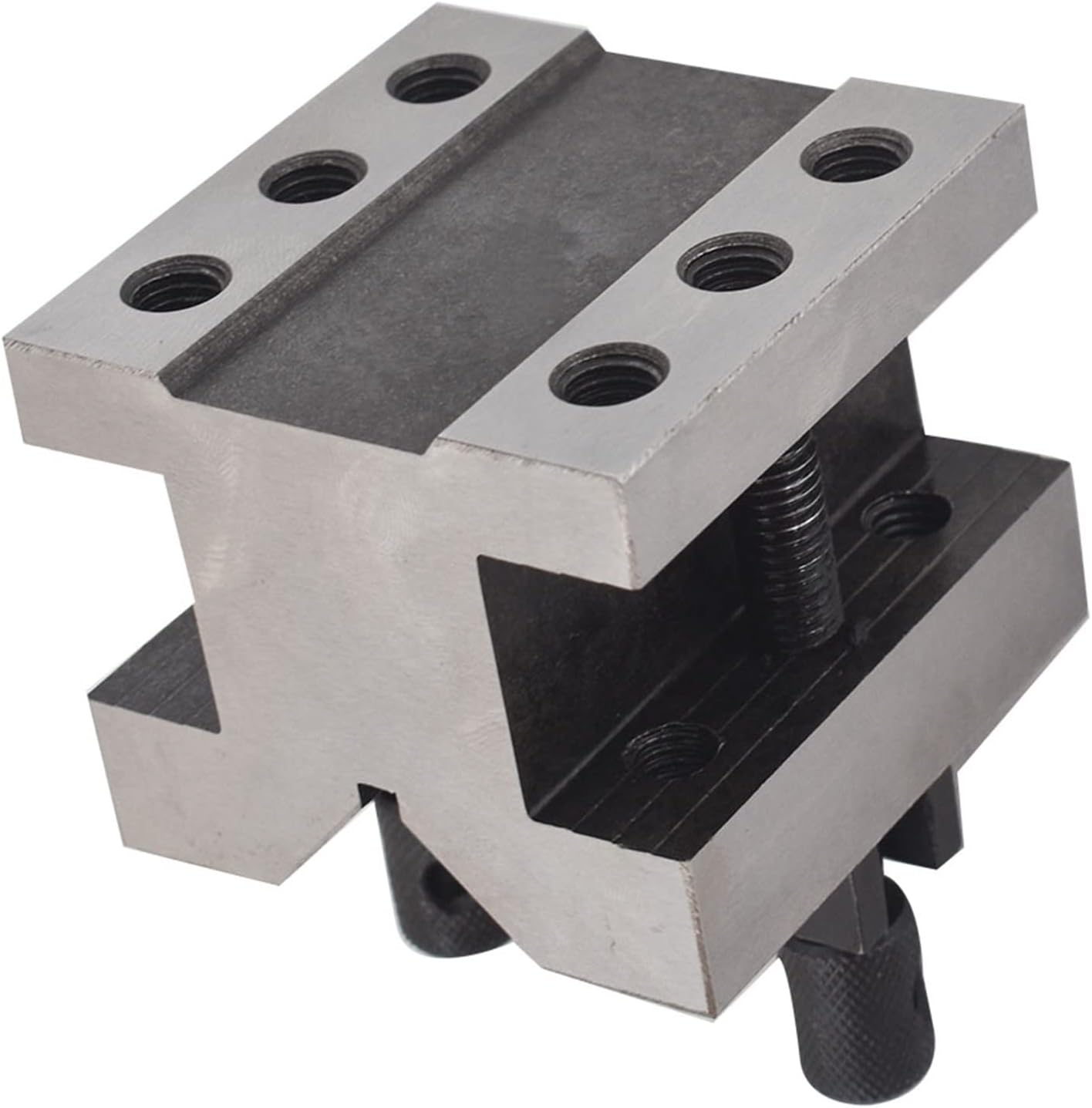 2-3/8In x 2-3/8In x 2In Multi-Use V-Block and Clamp Machinist Set with Box, Hardened Steel