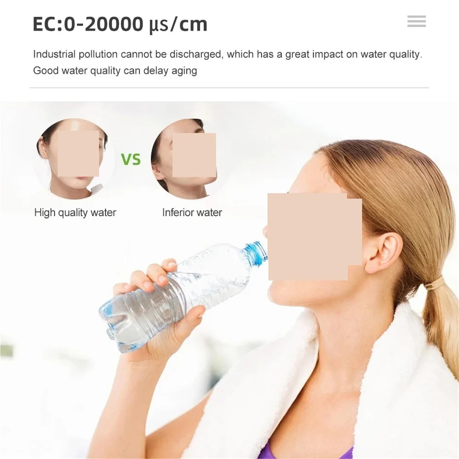 Medidor de pH digital 10 en 1, comprobador de calidad del agua, pH/Cl₂/TDS/EC/dureza, detector de hidrógeno for agua potable, acuarios y piscinas.