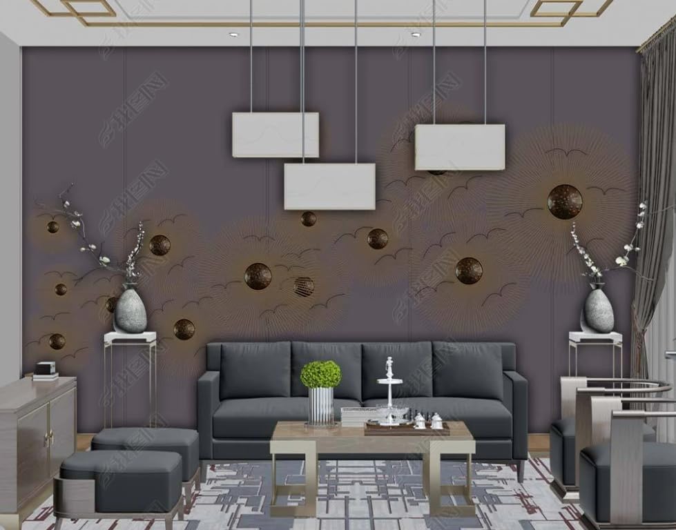 Poster géant mural aspect métal évidé chic pour chambre