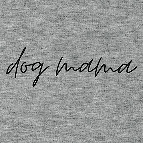 Kiddad Dog Mom Sweatshirt Women Dog Mama Shirt Pullover Cute Dog Sweater Long Sleeve Crewneck Graphic Tees Light Gray #TOP3