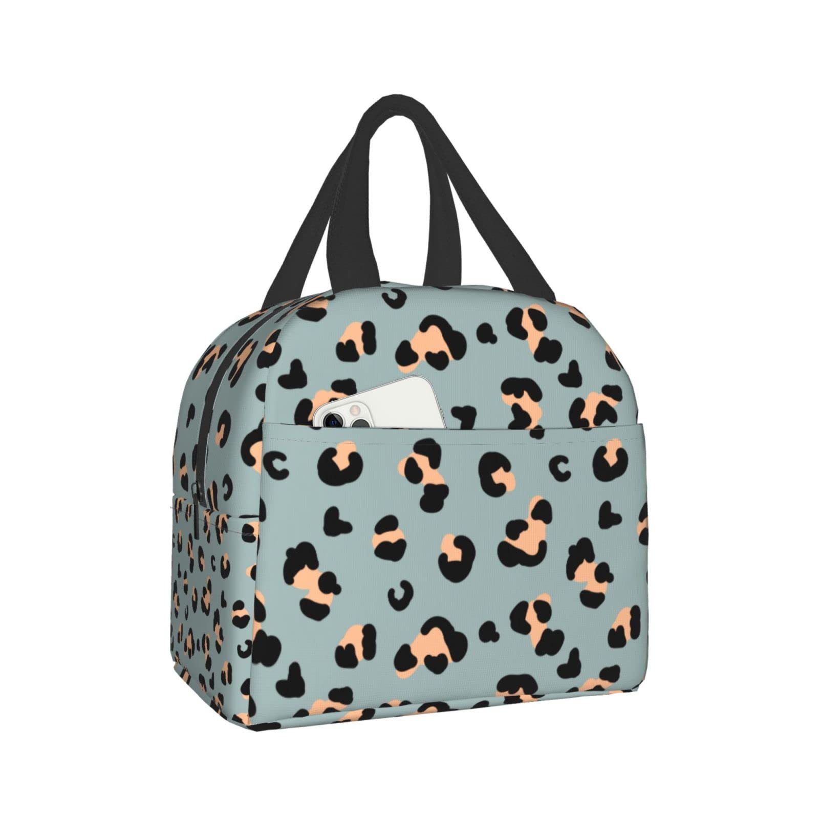 SIMONO Leopard Print Cheetah Insulated Leakproof Lunch Bag for Adults Children, Men, Women - Work and Travel Lunch Box - Image 2