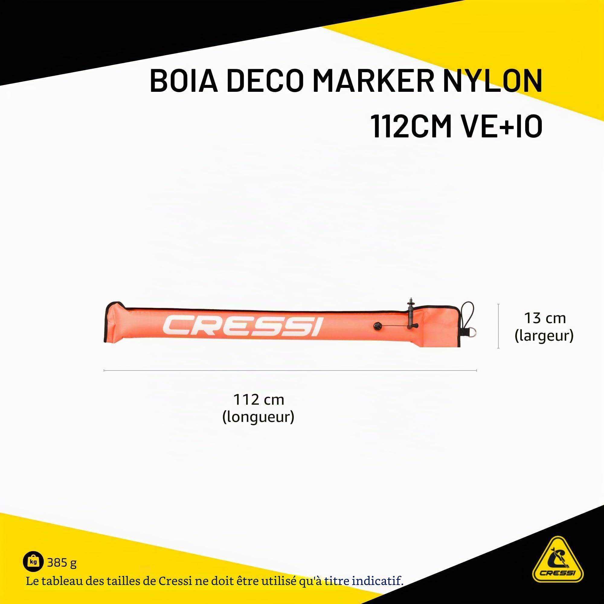 CRESSI Marker Buoy Orange - Bouée de Plongée pour Le Marquage de Surface, Orange, Unisex