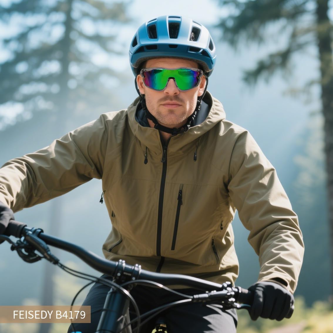 FEISEDY Polarized Sports Sunglasses Men Women UV Protection Cycling Baseball Glasses B4179 - Image 2