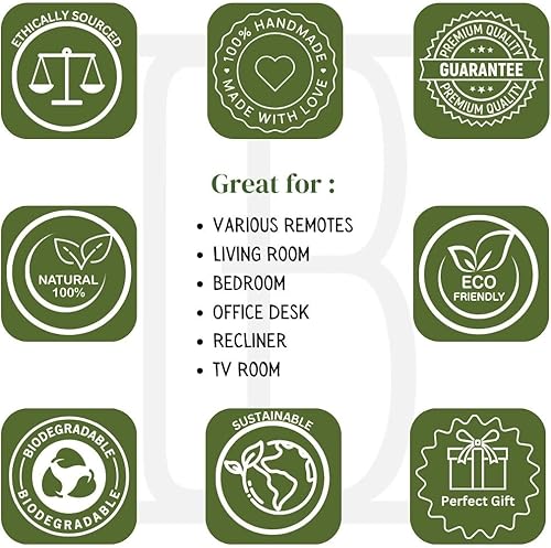 Miniatura 6 de Soporte organizador de madera hecho a mano para mesa de noche, sofá reclinable para 5 mandos a distancia, práctico organizador de medios para el