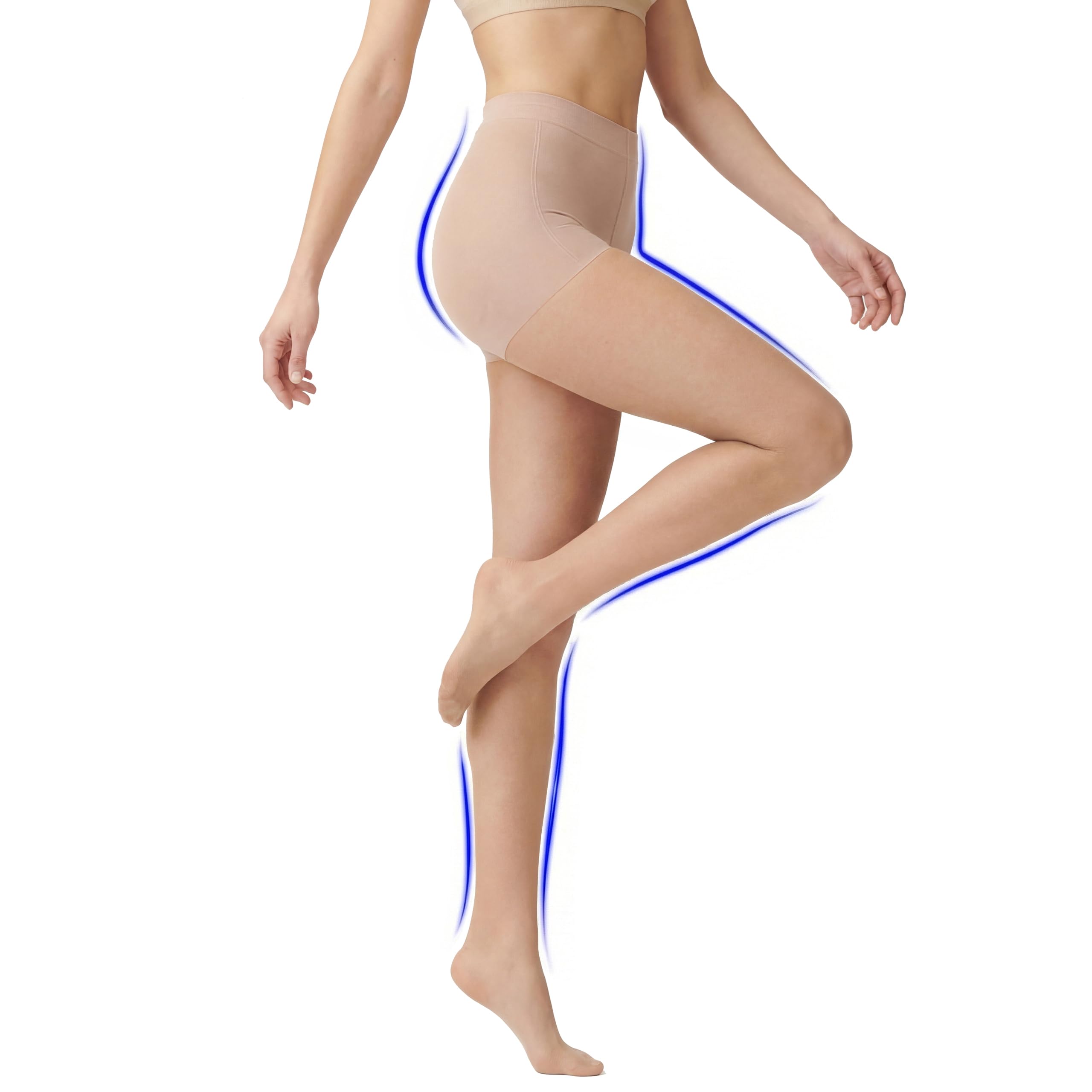 ITEM m6 Kompressions-Strumpfhose für Damen 15 DEN - Formende Feinstrumpfhose mit Kompression & Po Push-Up – Bequeme Pantyhose mit Contouring Tights