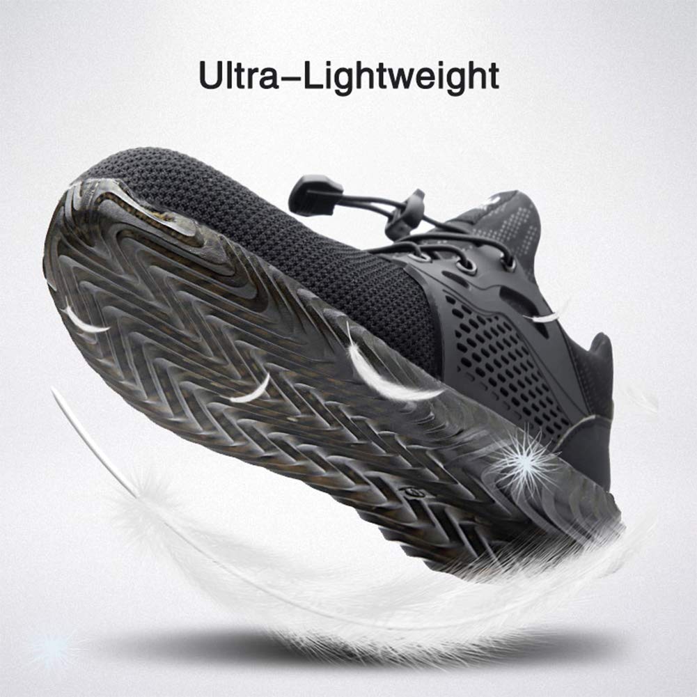 AONETIGER Men's Women's Safety Working Ultralight Shoes Industrial & Construction Anti-Puncture Breathable Steel Toes Shoes — view 6