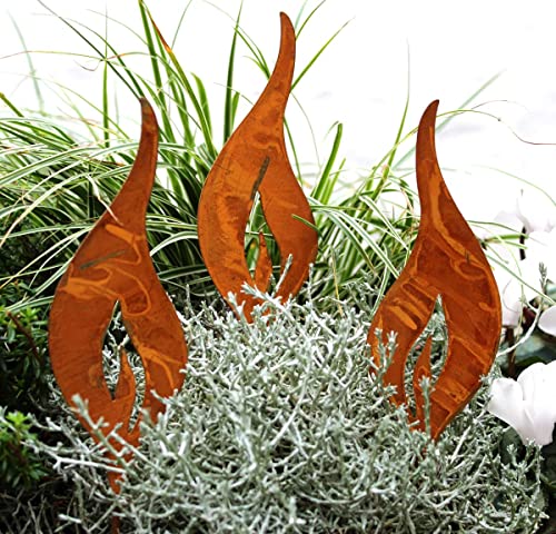 LB H&F 3er Set Lilienburg Weihnachtsdeko Roststecker Rost Metall...