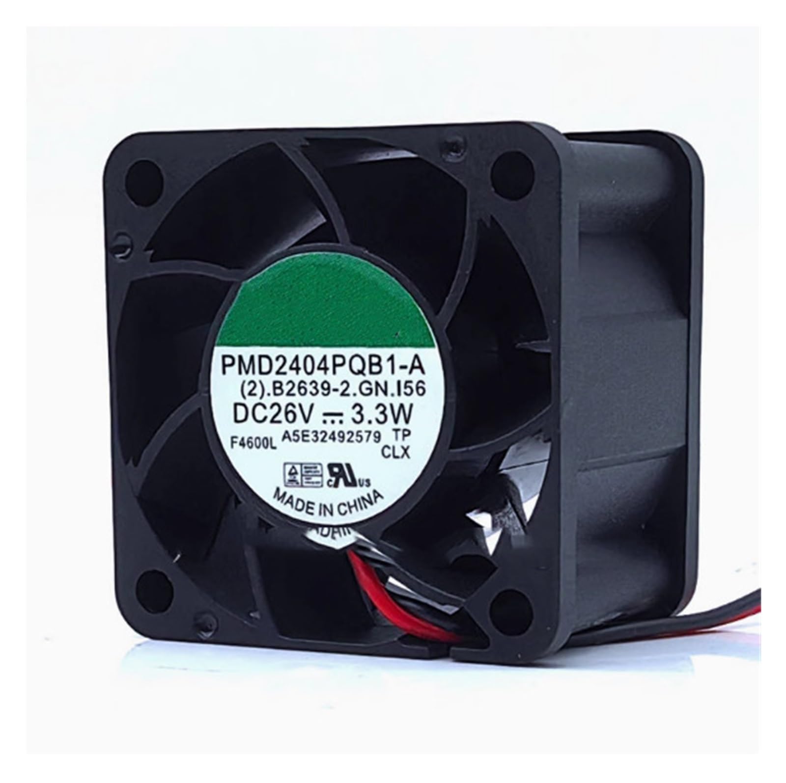 Ventilador PMD2404PQB1-A de 26V y 3.3W con medidas de 40x40x28 mm