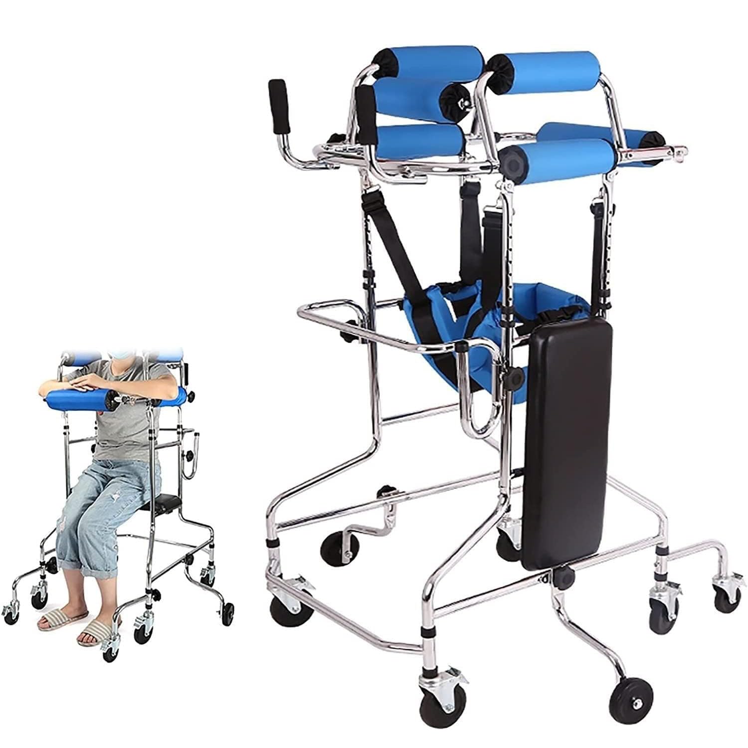 Rueda Andador for adultos niños con parálisis cerebral hemiplejia accidente cerebrovascular rehabilitación marco de pie ayuda for caminar