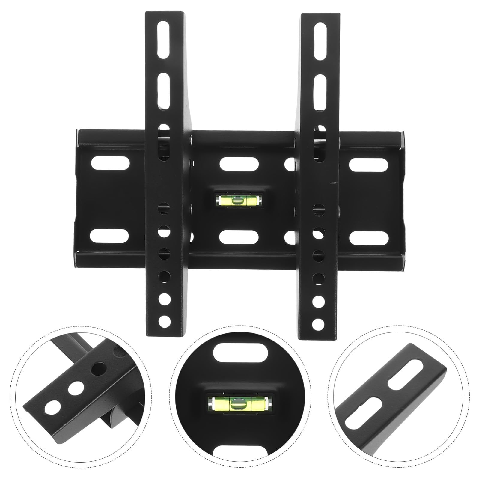 GALPADA Supporto Tv da Muro Fisso per Tv da 15-42 Pollici in Ferro Nero, Robusto e Affidabile Compatibilità e Distanza Fori 200x200mm