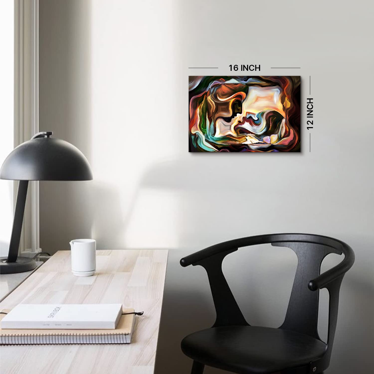 Moderne Impression sur Toile Aquarelle Asie Paysage Image Tableau Decoration Murale 100x60cm Deco Cadre Décoration Salon Chambre Triptyque 5 parties Tableaux Decoratifs Muraux Art Wall EG100x60-4513