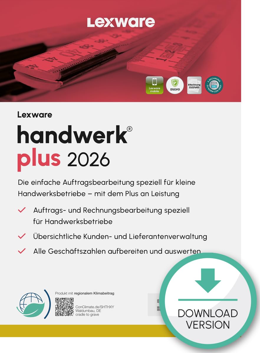 Lexware handwerk Plus 2026 (365 Tage) | PC Aktivierungscode per Email