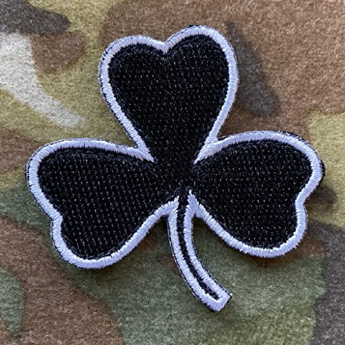 Die Cut Irish Clover Tactical Patch 2"x2" - Black
