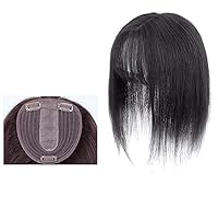 Vista 12 de LXUE Parte superior de cabello humano con base de seda natural para mujeres con cabello gris y delgado, parte superior de base de 5 x 5.5 pulgadas