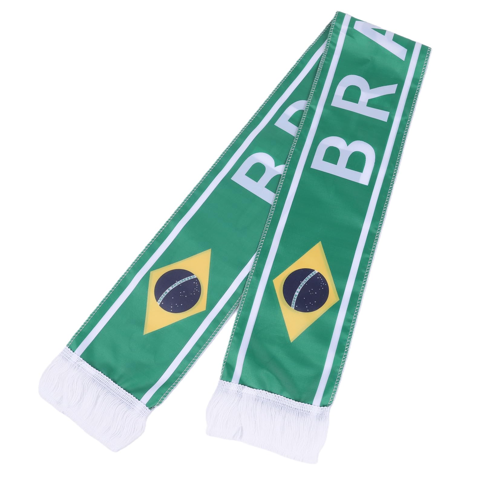 Paquete de 6 accesorios de apoyo deportivo con lentes de sol, bufanda y pintura facial, kit de animación para estadio fútbol (Brasil)
