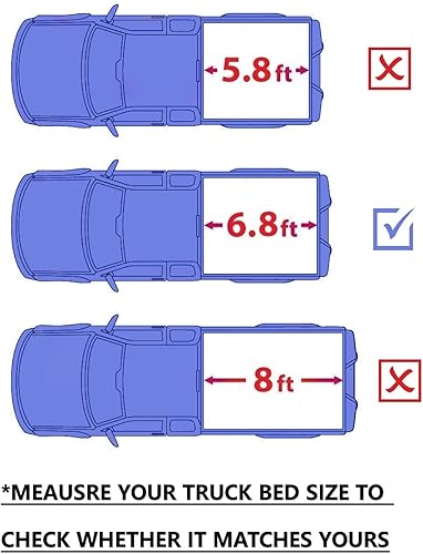 Miniatura 2 de Cubierta Tonneau rígida de tres pliegues de 6.8 pies para caja de camión Ford F-250F-350 Super Duty 2017-2025  Fleetside