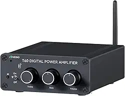 Amplificador Estéreo Bluetooth VEDO BT10A 100Wx2, Mini Classe D para Caixas de Som Passivas, com Entrada RCA e Fonte 24V/4.5A - Ideal para Sala, Quarto Escritório ou Área Externa de Som