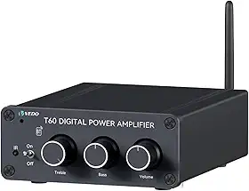 Amplificador Estéreo Bluetooth VEDO BT10A 100Wx2, Mini Classe D para Caixas de Som Passivas, com Entrada RCA e Fonte 24V/4.5A - Ideal para Sala, Quarto Escritório ou Área Externa de Som