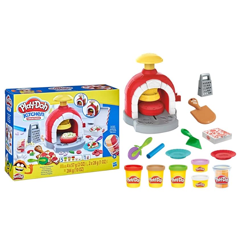 Immagine del prodotto Play-Doh Kitchen Creations - La Pizzeria, playset con 6 vasetti di Pasta modellabile e 8 Accessori