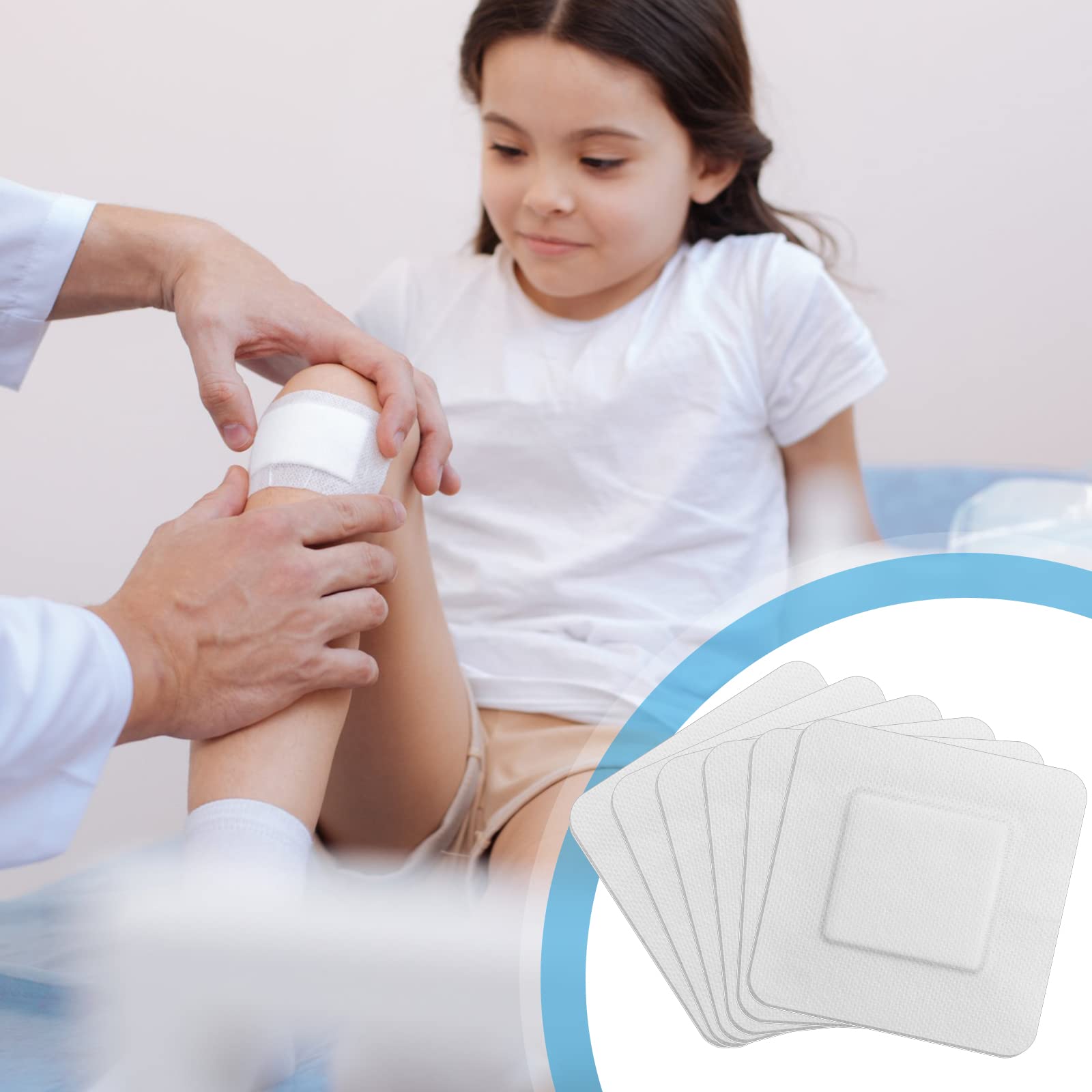 Nuogo 100 Pack Island Dressing 4"x4" Bordered Gauze Pads Breathable Dressing Pad with Adhesive Border Bandages Bulk Soft Individually Wrapped for Wound Care, First Aid, Minor Cuts, Scrapes — Amazon image 7