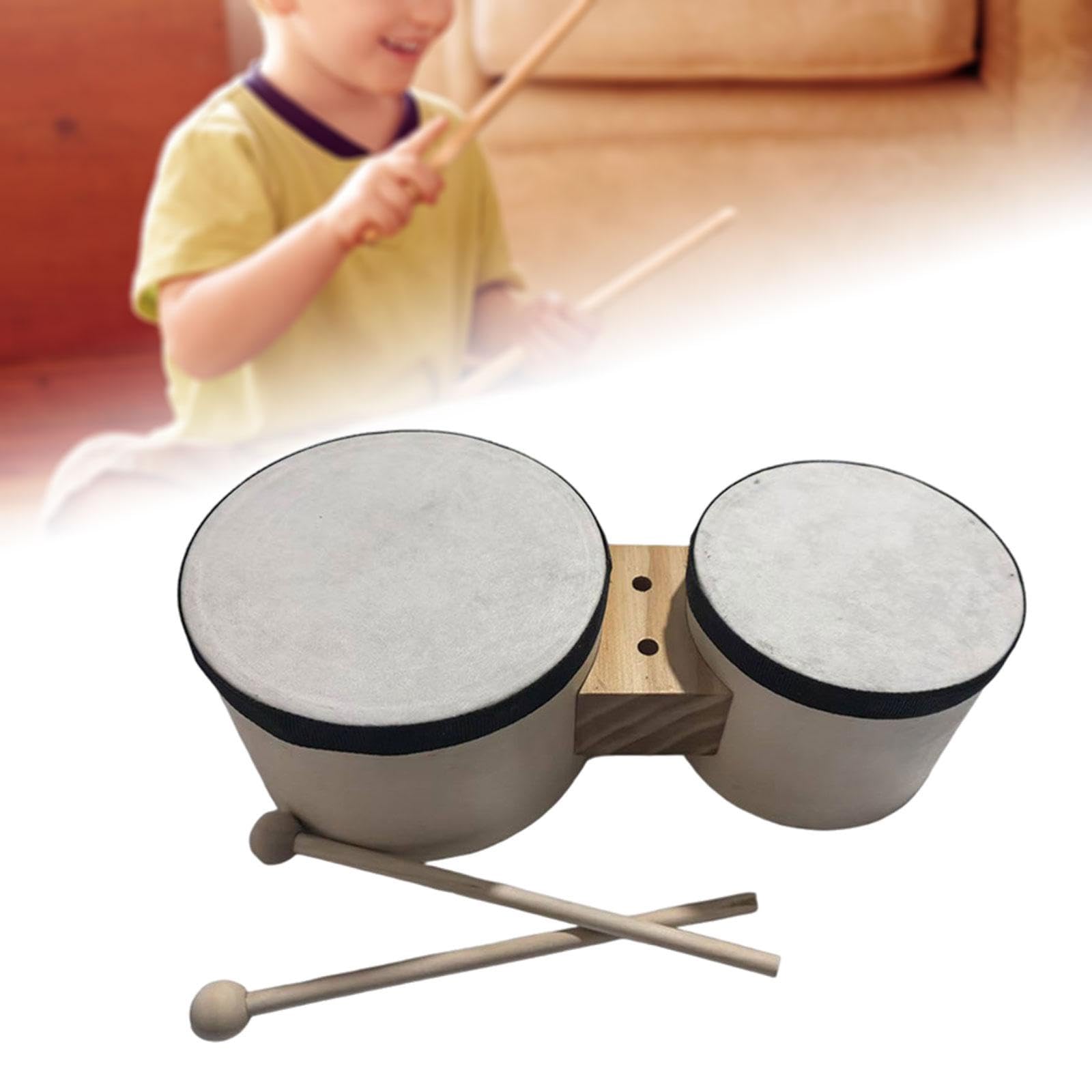 set tamburello a mano per bambini 5"-6", strumento a percussione in legno, ideale per l'educazione prescolare, per performance e accompagnamento musicale, resistente e facile da suonare