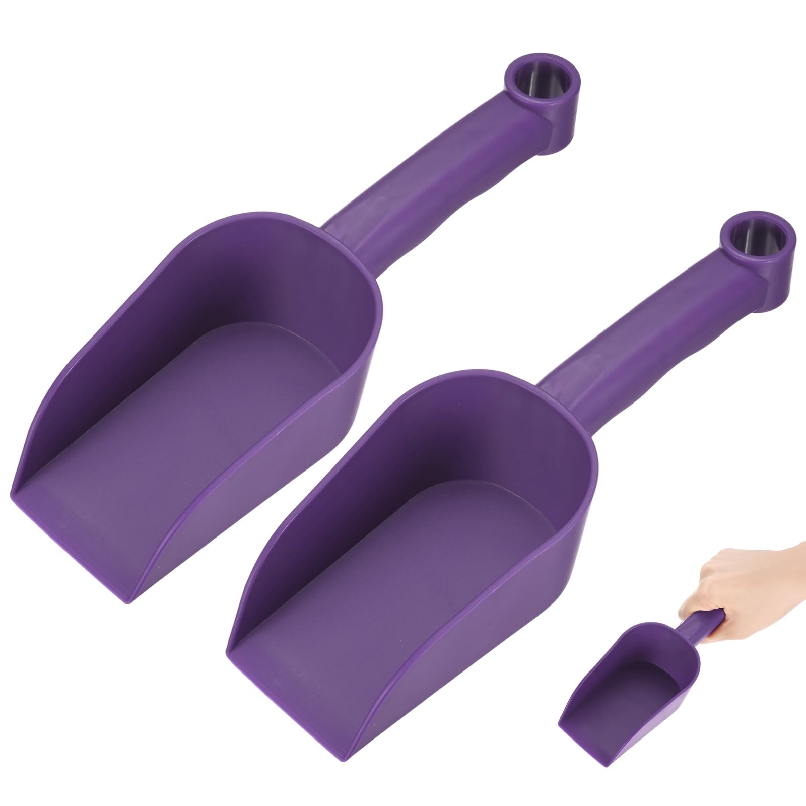 M METERXITY 2-Pack Garden Shovel Trowel Hand Shovels, 23cm/9.06 Inch Plastic Gardening Tools for Digging, Transplanting, Soil Loosening and Planting, Ergonomic Handle [Purple]