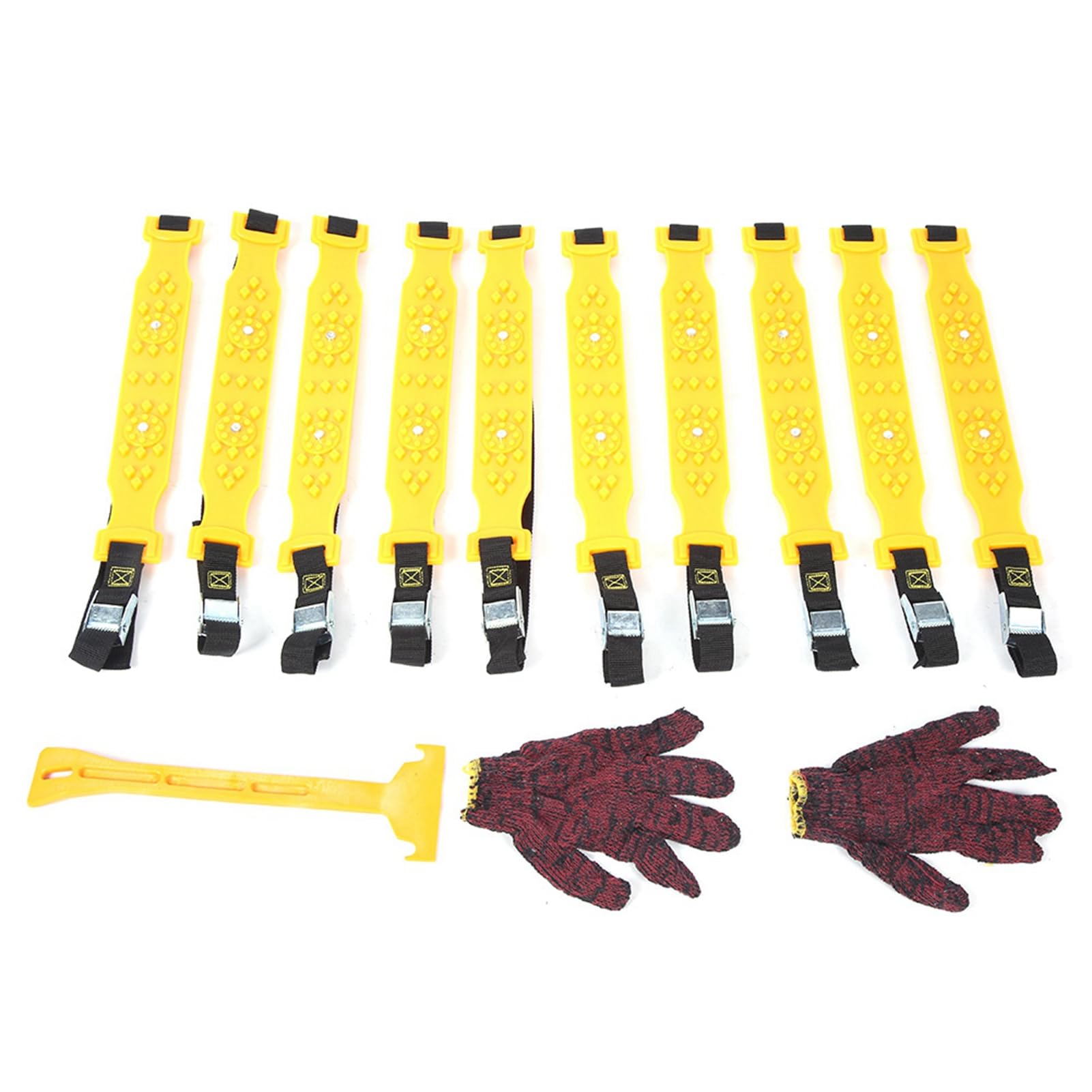 Naroote Chaînes de Pneus, Chaînes de Neige pour Pneus de Voiture de Neige TPU avec 10pcs pour la d'hiver en Plein Air